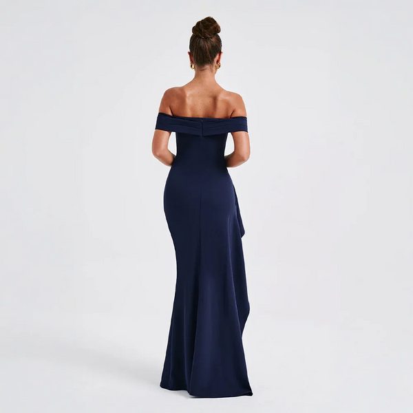 Women’s Off Shoulder High Slit Maxi Evening Dress