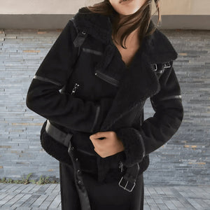 Warm Shearling Aviator Jacket Stylish