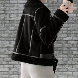 Warm Shearling Aviator Jacket Stylish