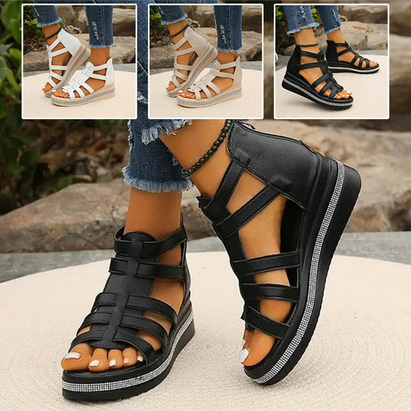 Stylish Rhinestone Wedge Sandals for Women