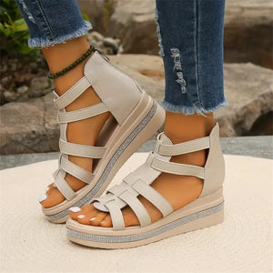 Stylish Rhinestone Wedge Sandals for Women