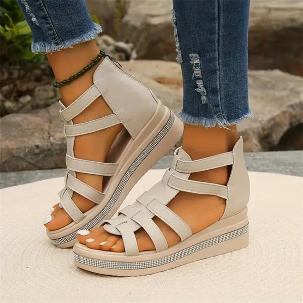 Stylish Rhinestone Wedge Sandals for Women