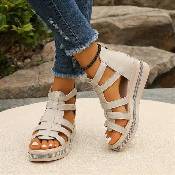 Stylish Rhinestone Wedge Sandals for Women