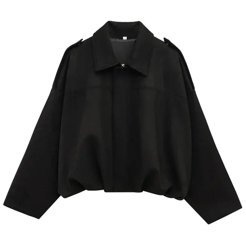 Oversized Suede Look Bomber Jacket for Women