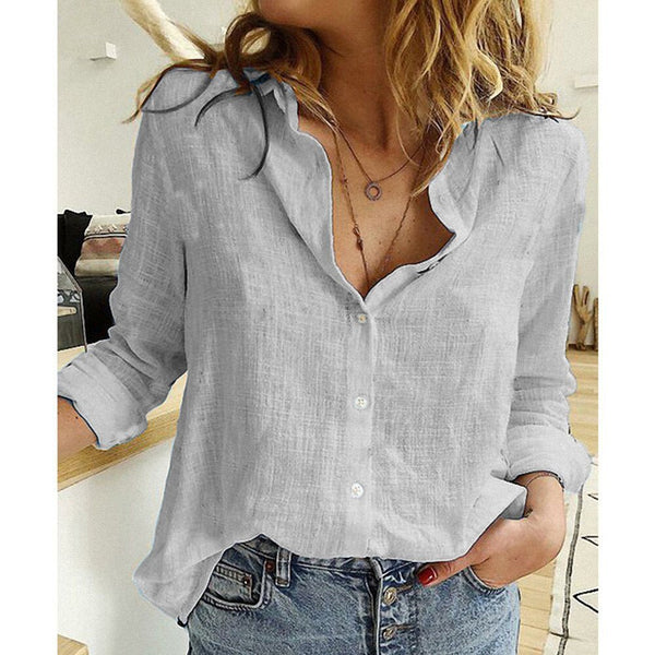 Chic Lightweight Linen Women's Blouse