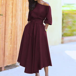 Eco-Friendly A-Line Dress with Sustainable Tie-Waist